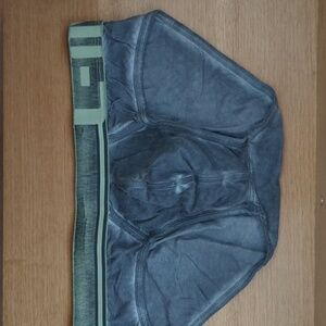 Men's Grey Briefs with Olive Waistband - Classic Comfort